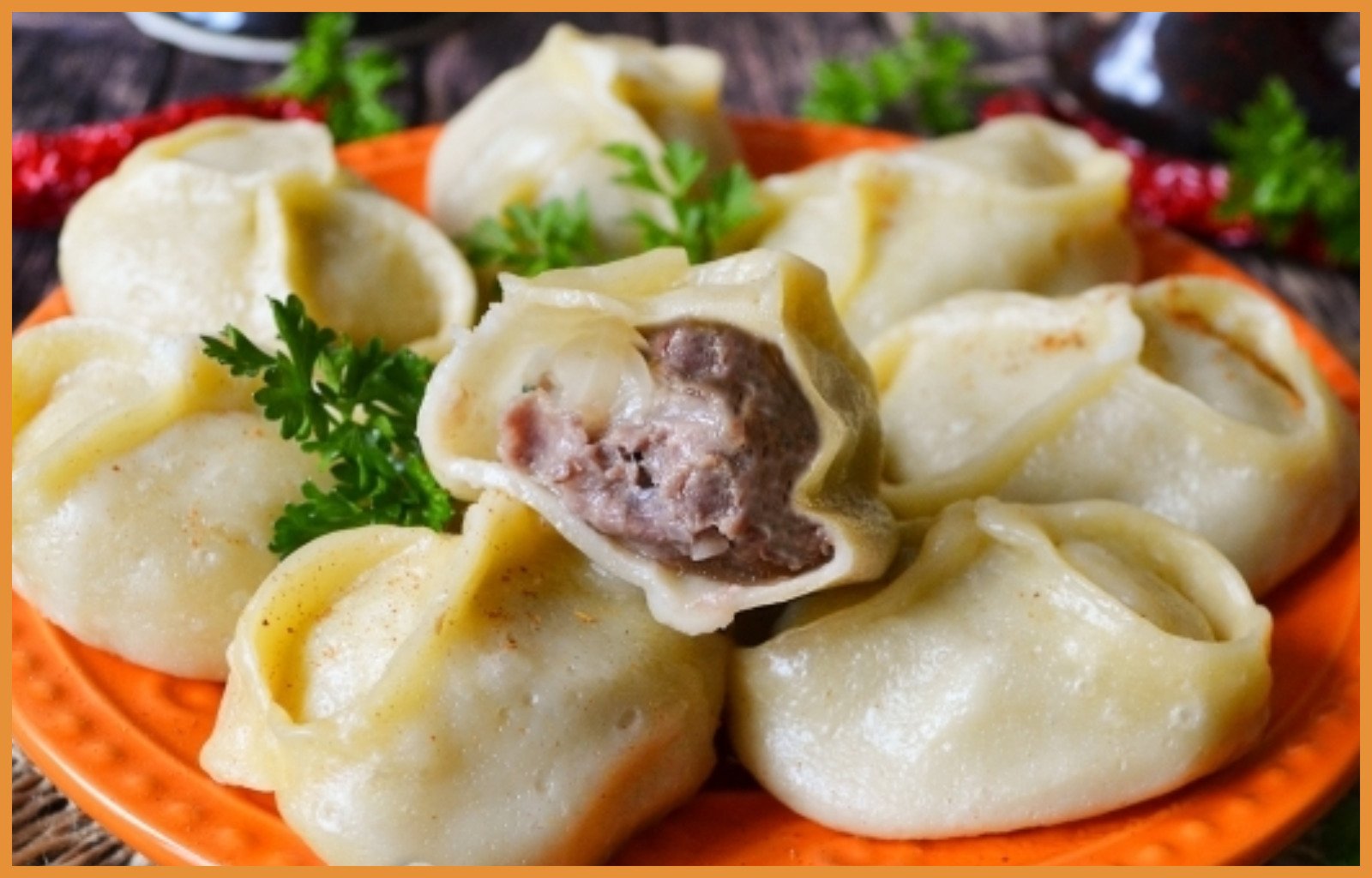 Готовый обед манты с говядиной 